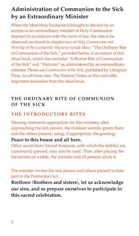 9780814689691 Administration Of Communion To The Sick By An Extraordinary Minister